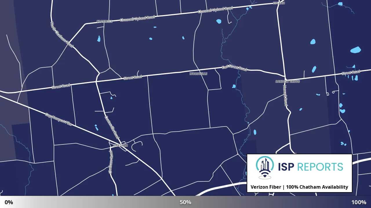 Chatham, PA map of internet availability