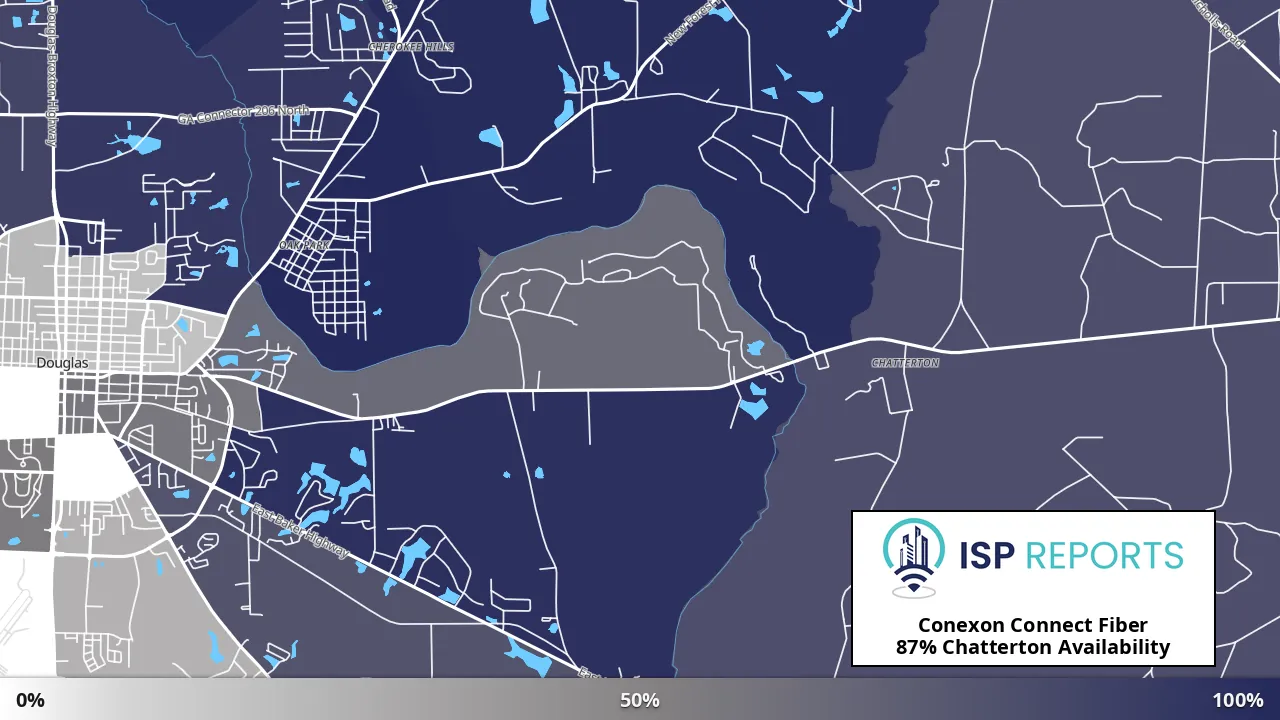 Chatterton, GA map of internet availability