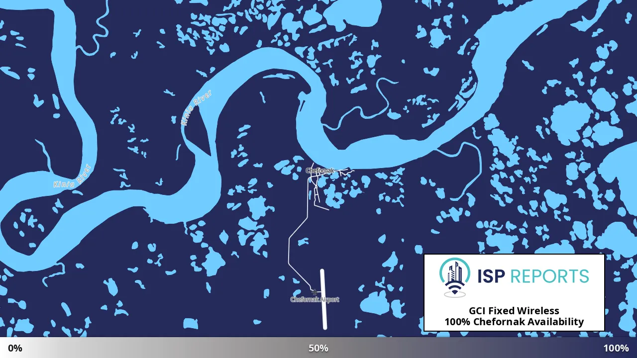 Chefornak, AK map of internet availability