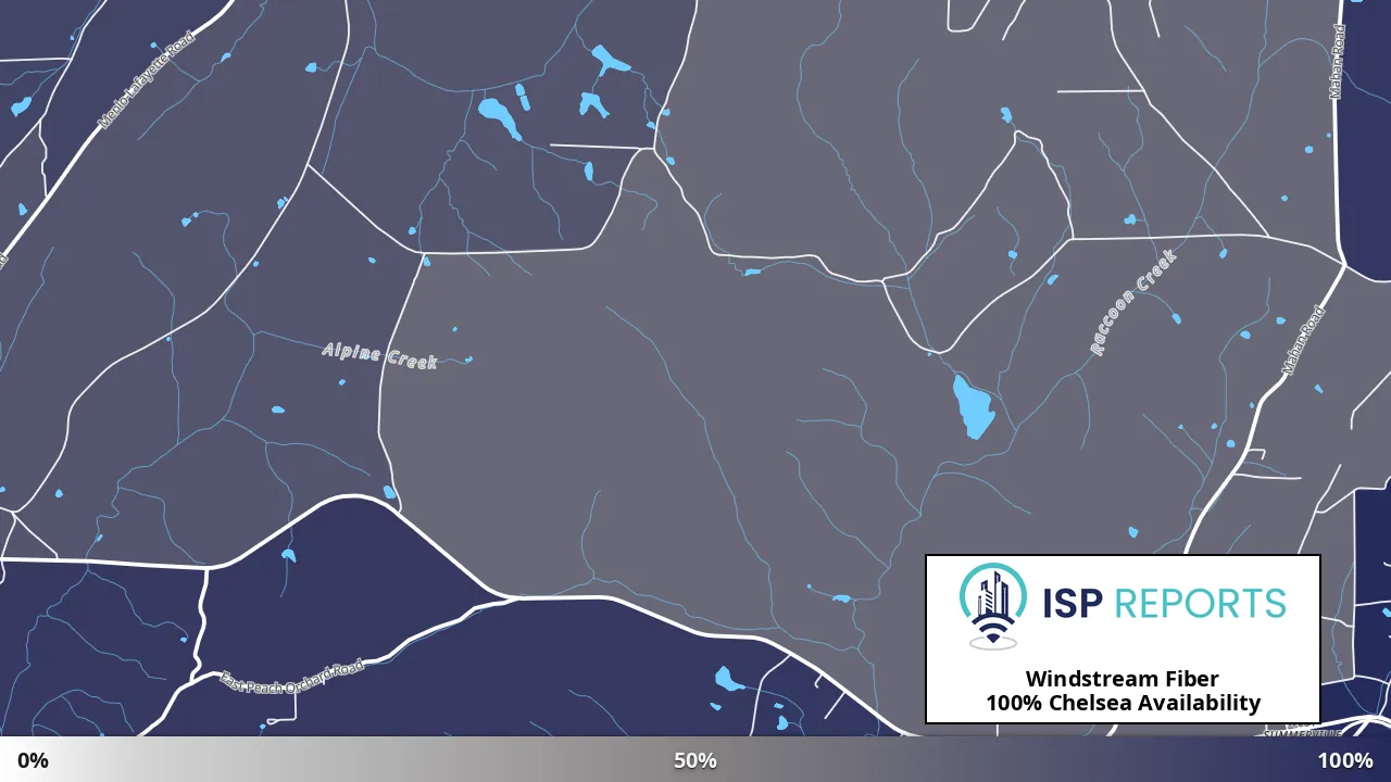 Chelsea, GA map of internet availability