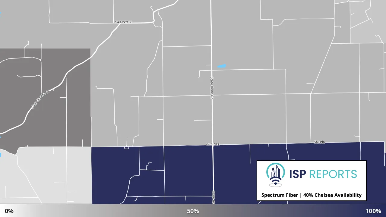 Chelsea, IN map of internet availability