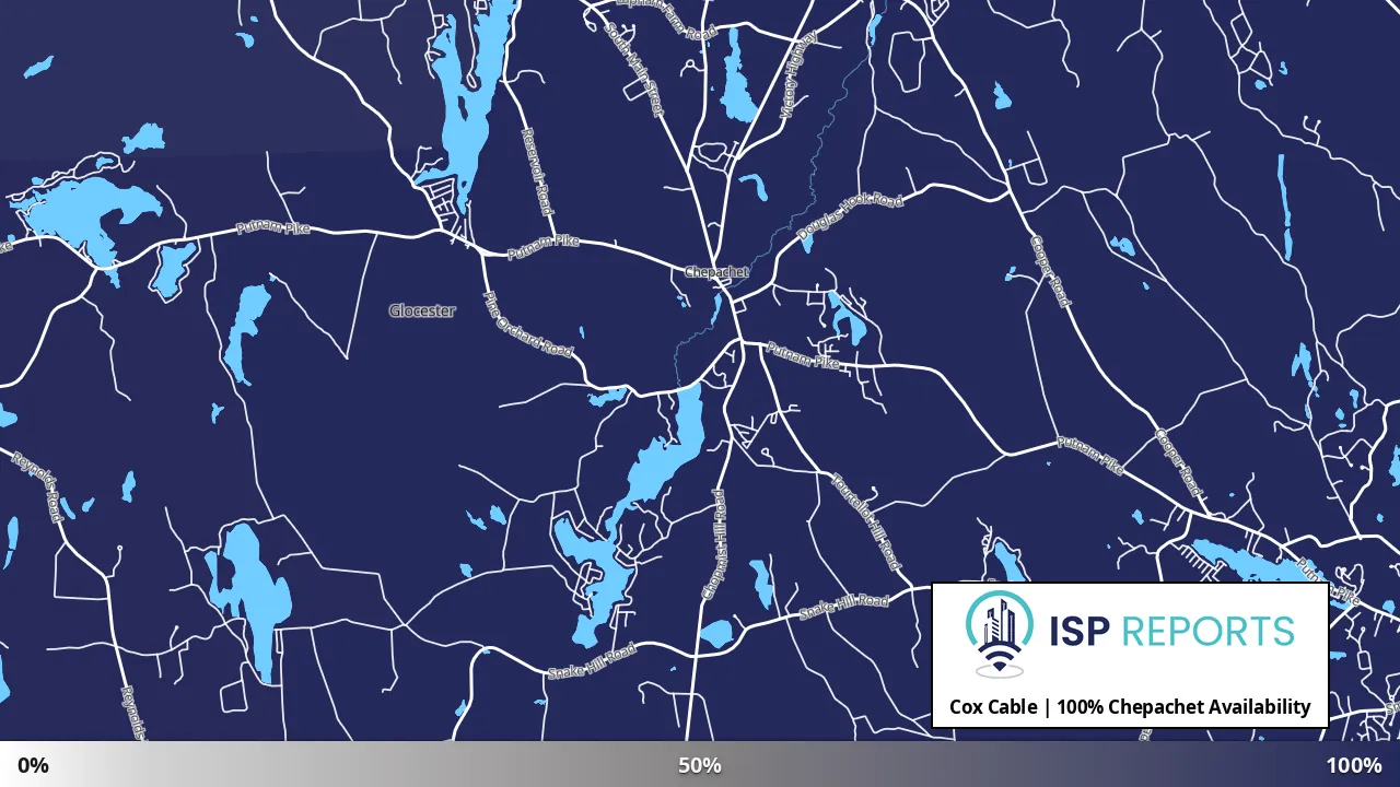 Chepachet, RI map of internet availability