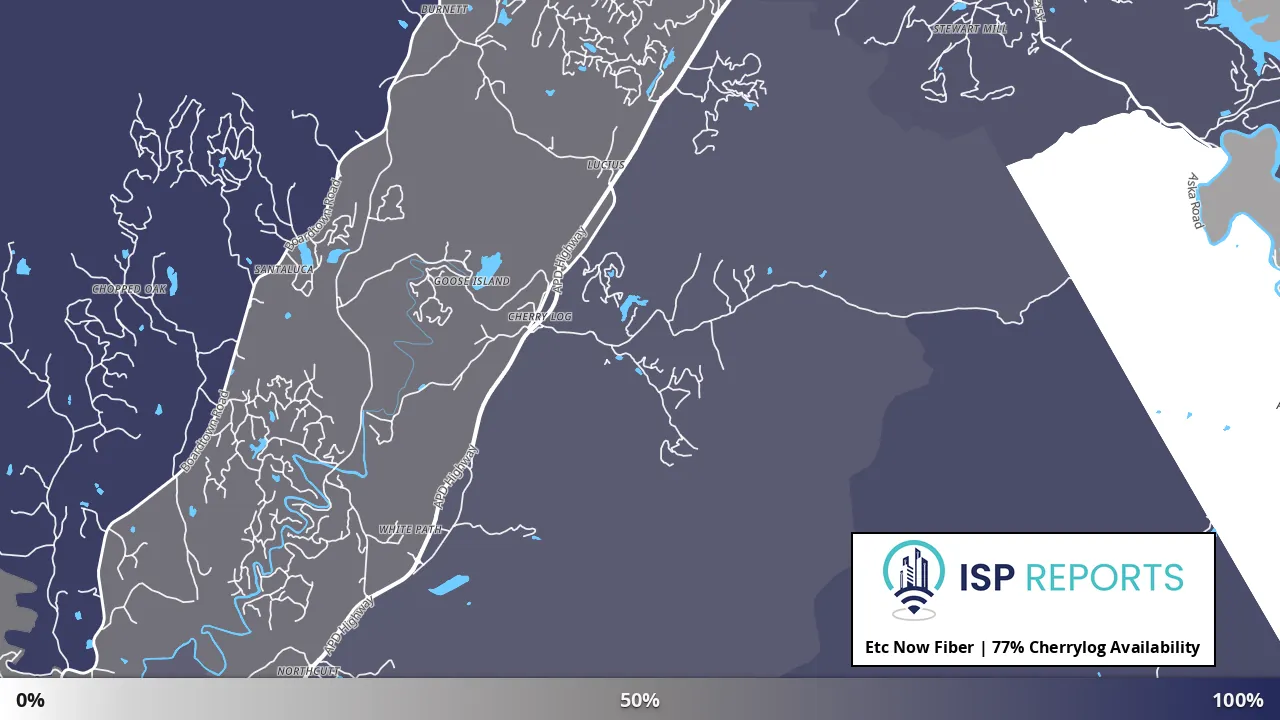 Cherrylog, GA map of internet availability