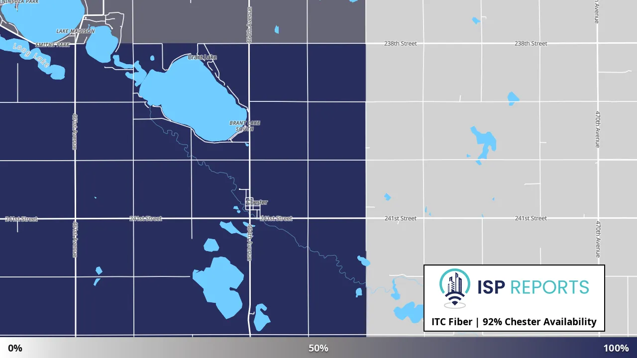Chester, SD map of internet availability