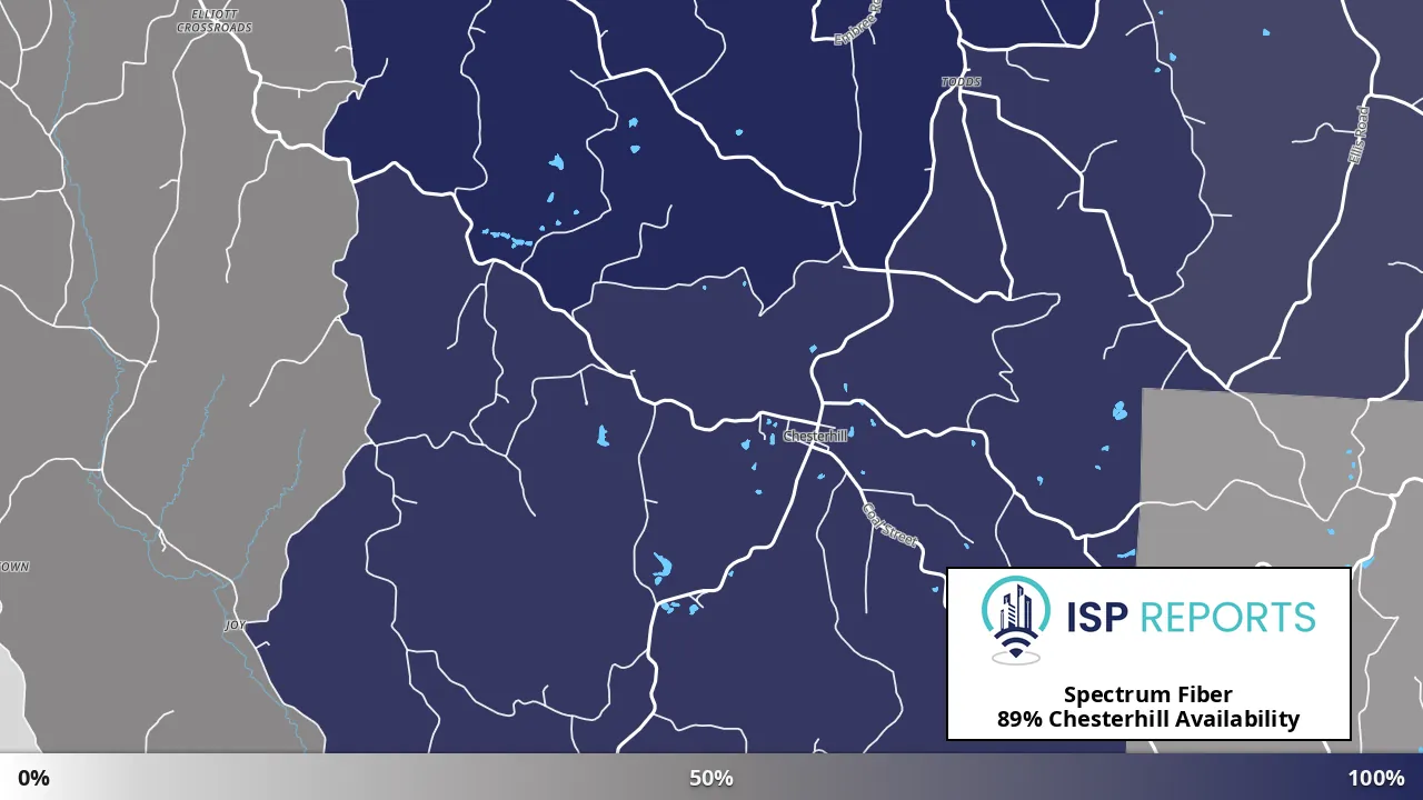 Chesterhill, OH map of internet availability