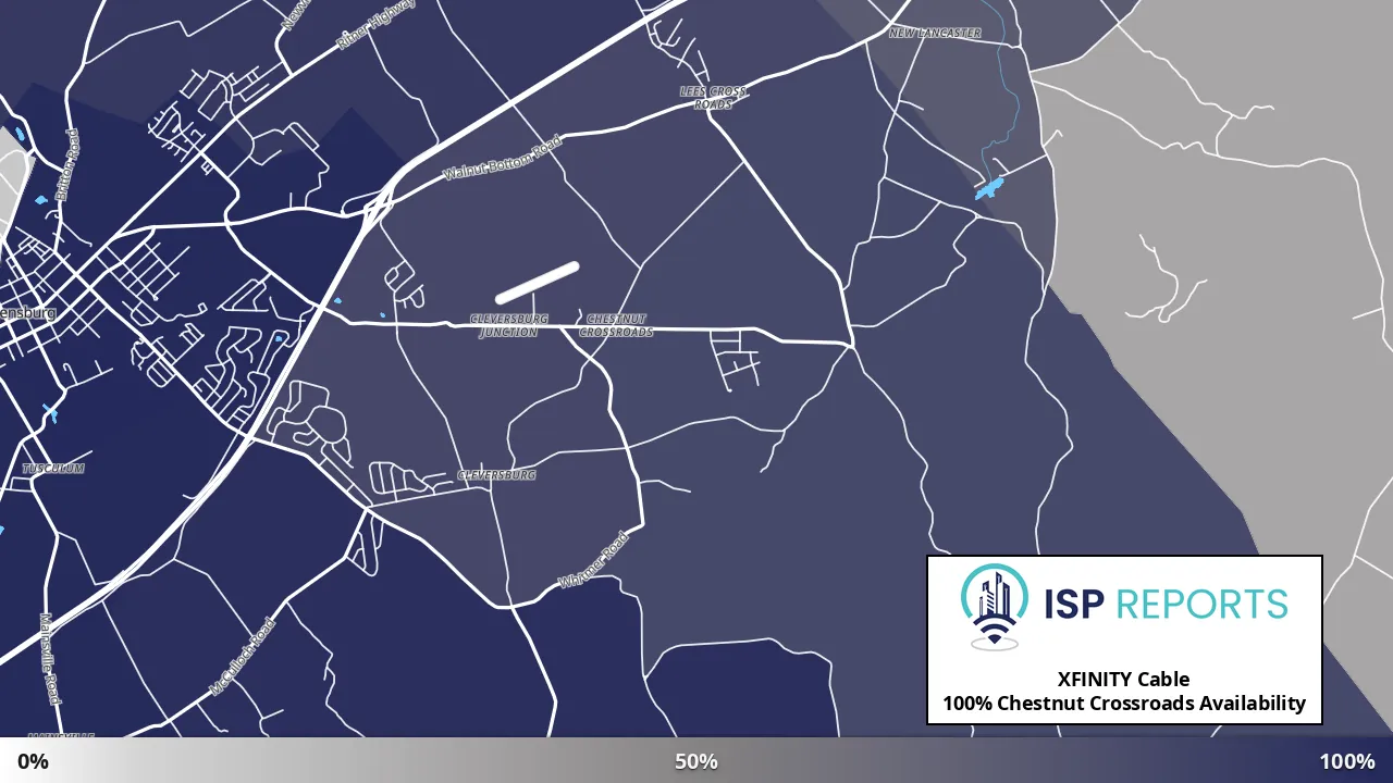 Chestnut Crossroads, PA map of internet availability