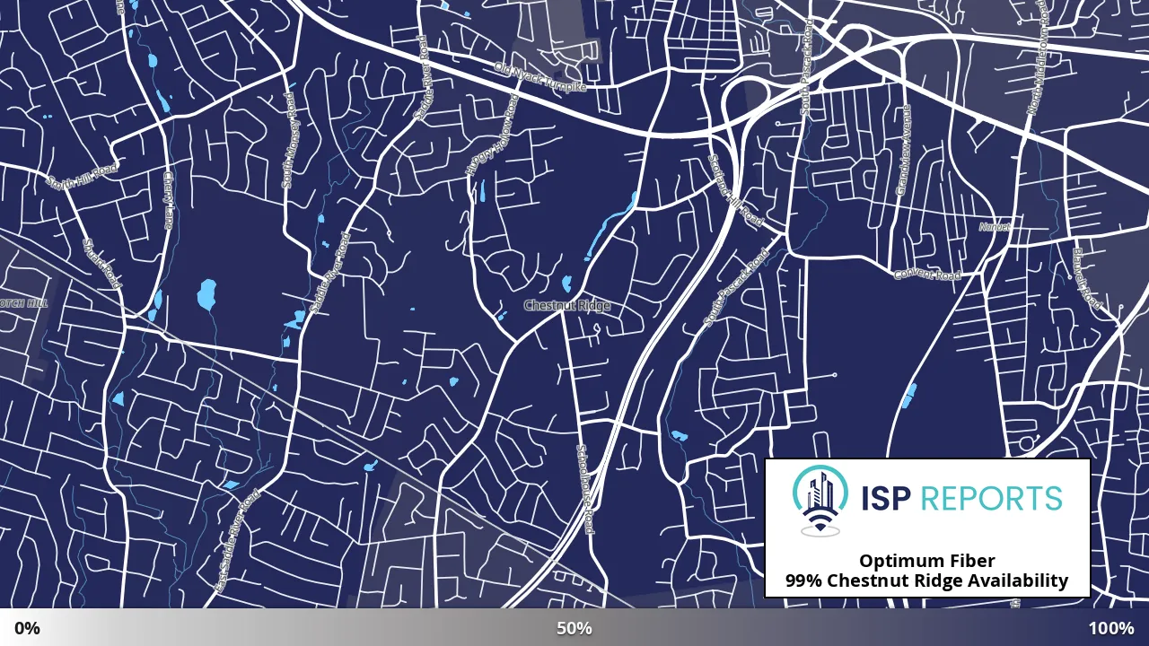 Chestnut Ridge, NY map of internet availability