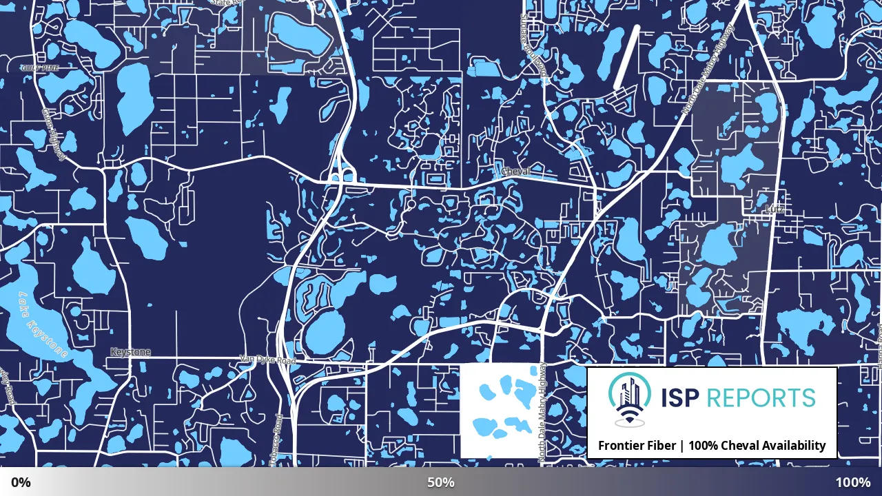 Cheval, FL map of internet availability