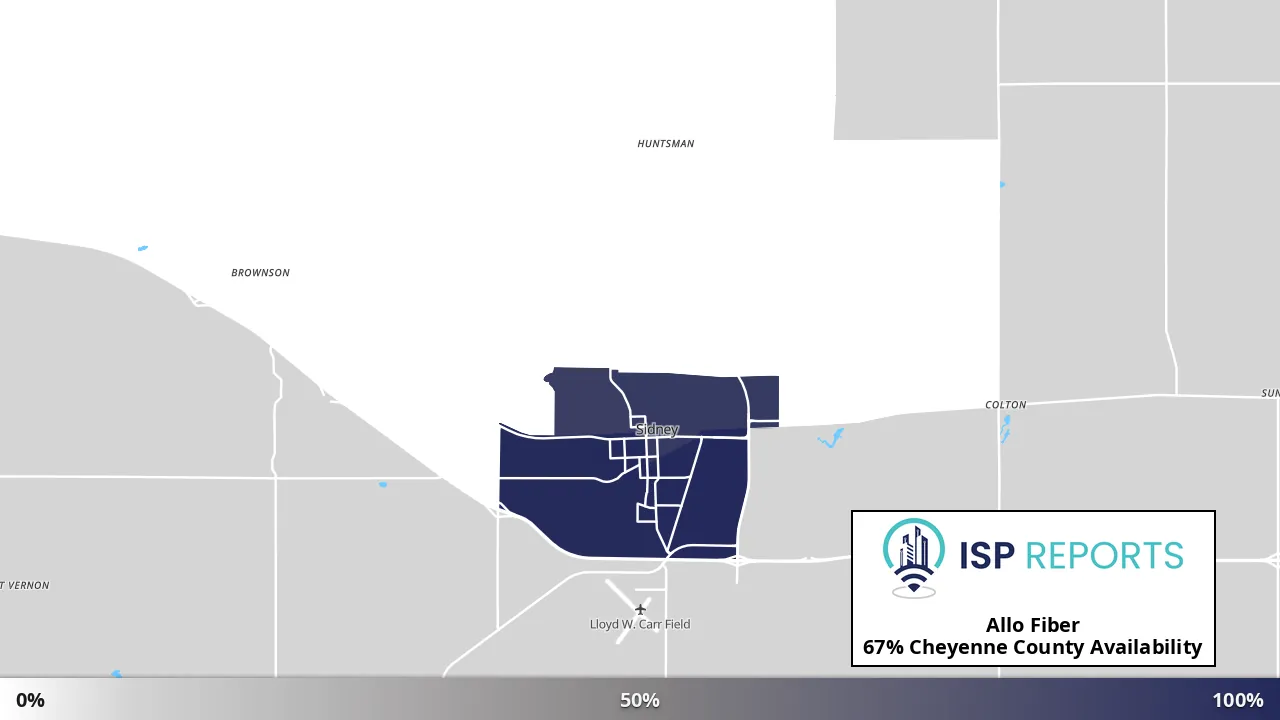 Cheyenne County, NE map of internet availability