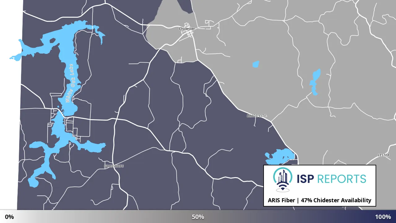Chidester, AR map of internet availability