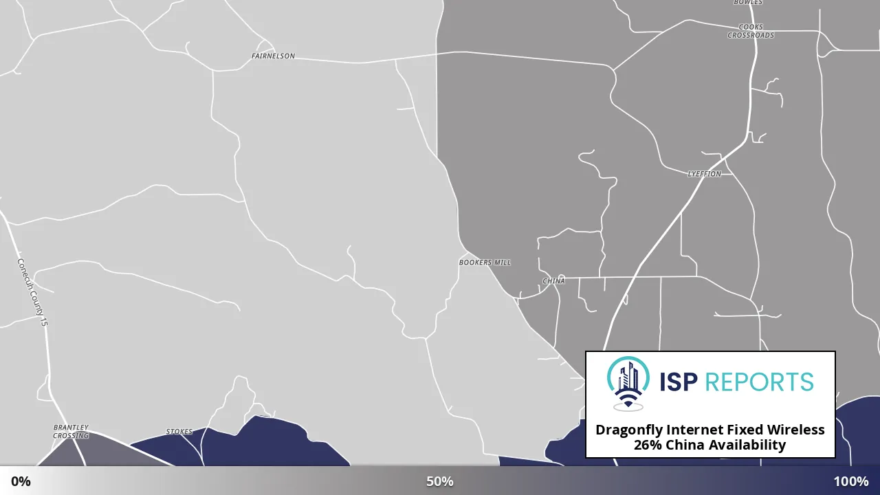 China, AL map of internet availability
