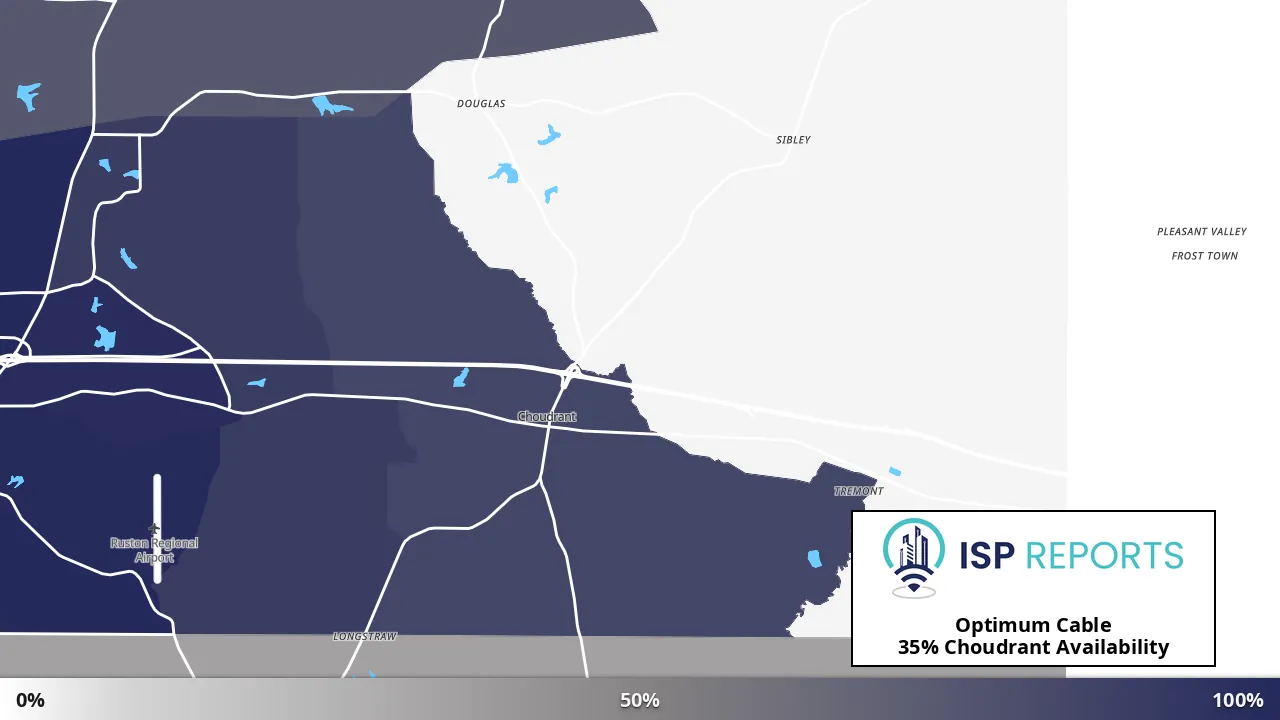 Choudrant, LA map of internet availability