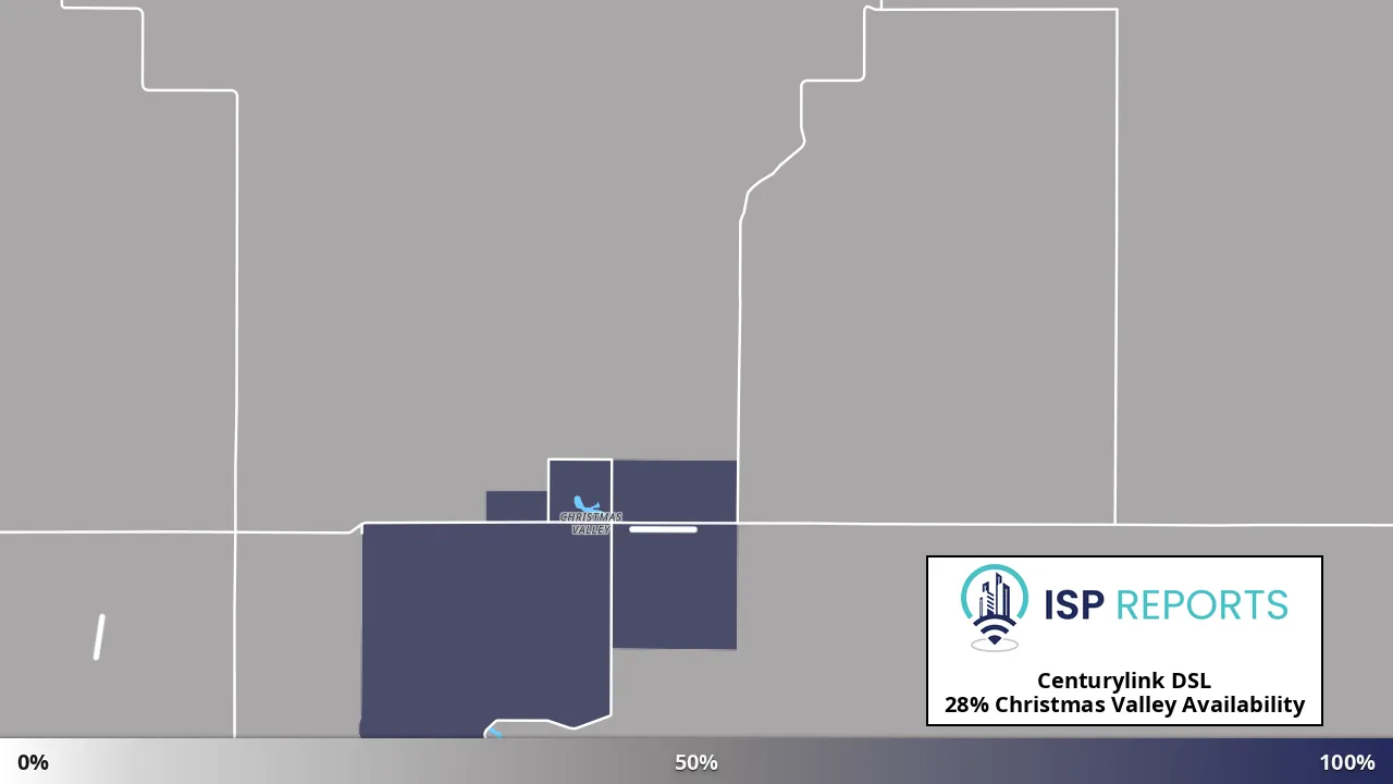 Christmas Valley, OR map of internet availability