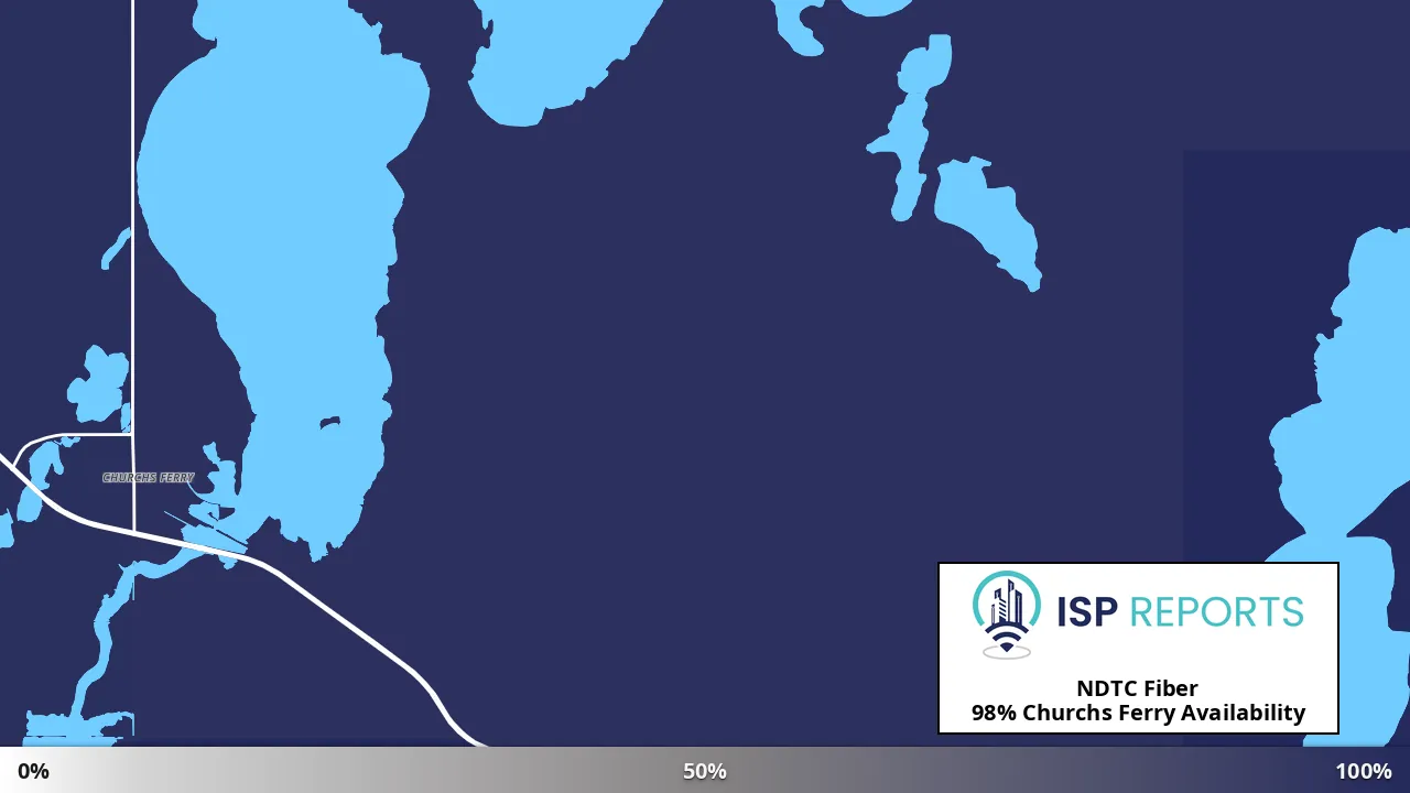 Churchs Ferry, ND map of internet availability