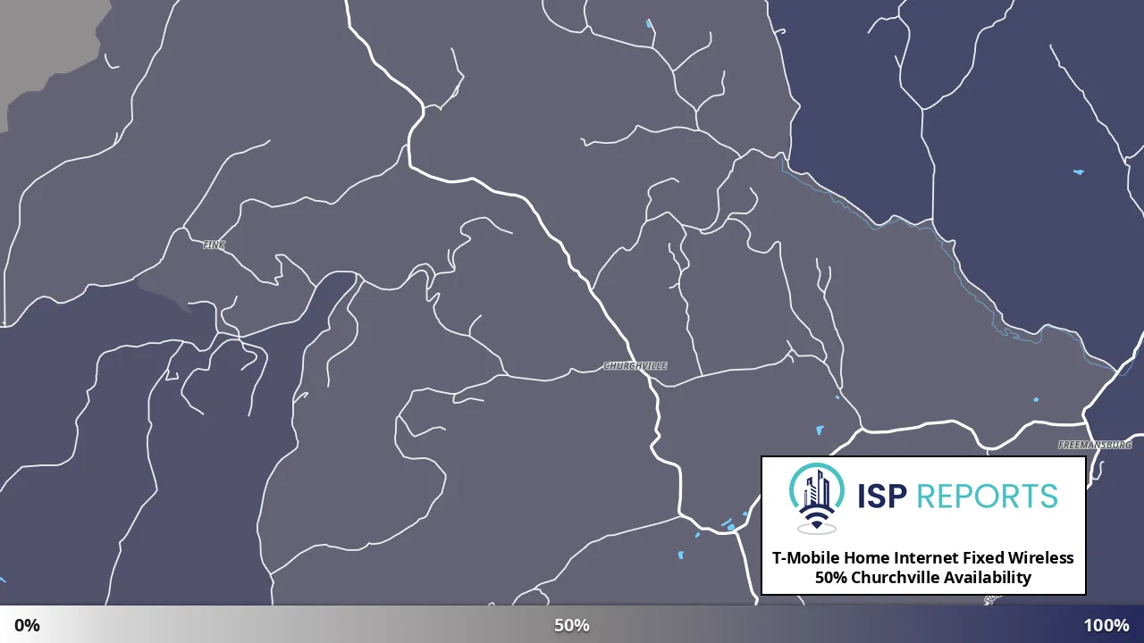 Churchville, WV map of internet availability