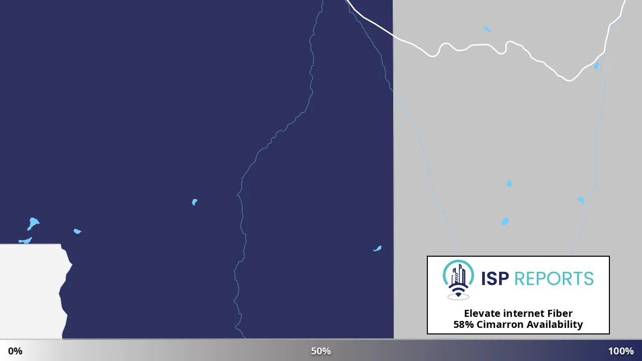 Cimarron, CO map of internet availability