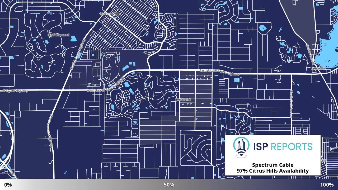Citrus Hills, FL map of internet availability