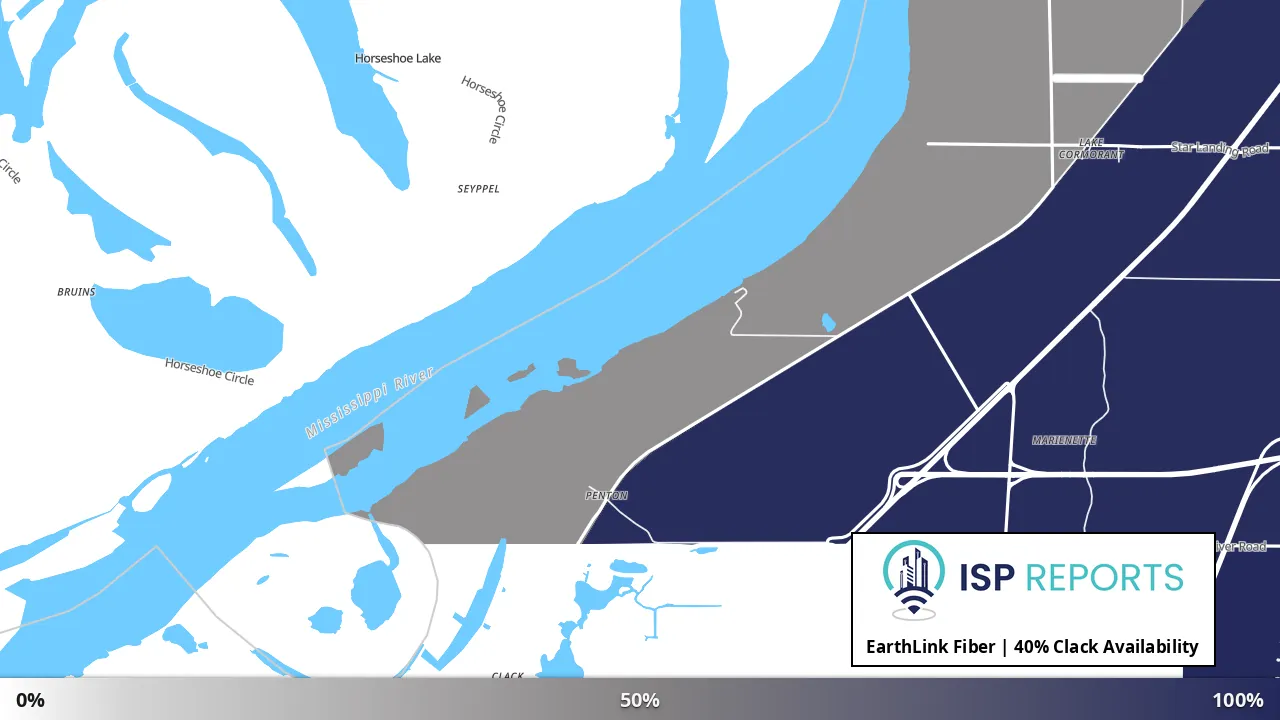 Clack, MS map of internet availability