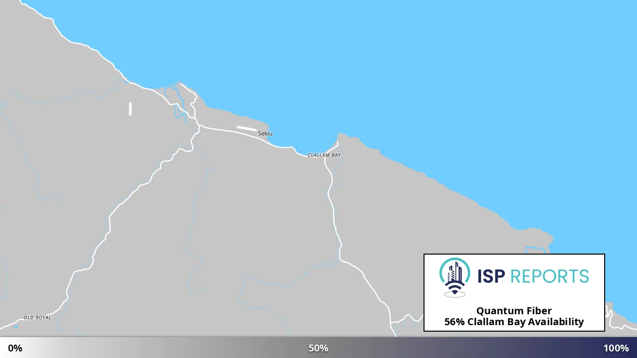 Clallam Bay, WA map of internet availability