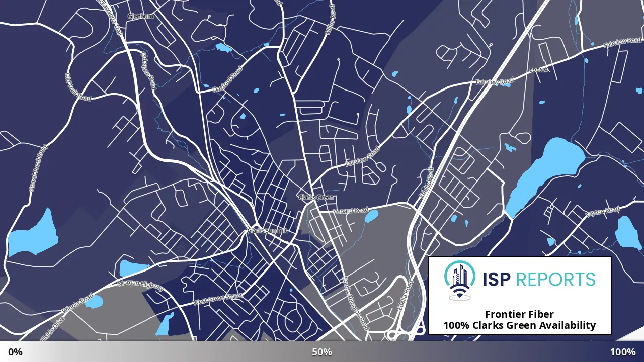 Clarks Green, PA map of internet availability