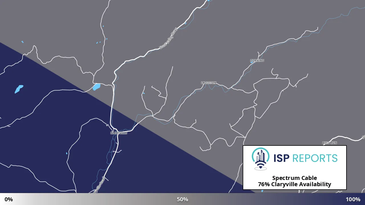 Claryville, NY map of internet availability