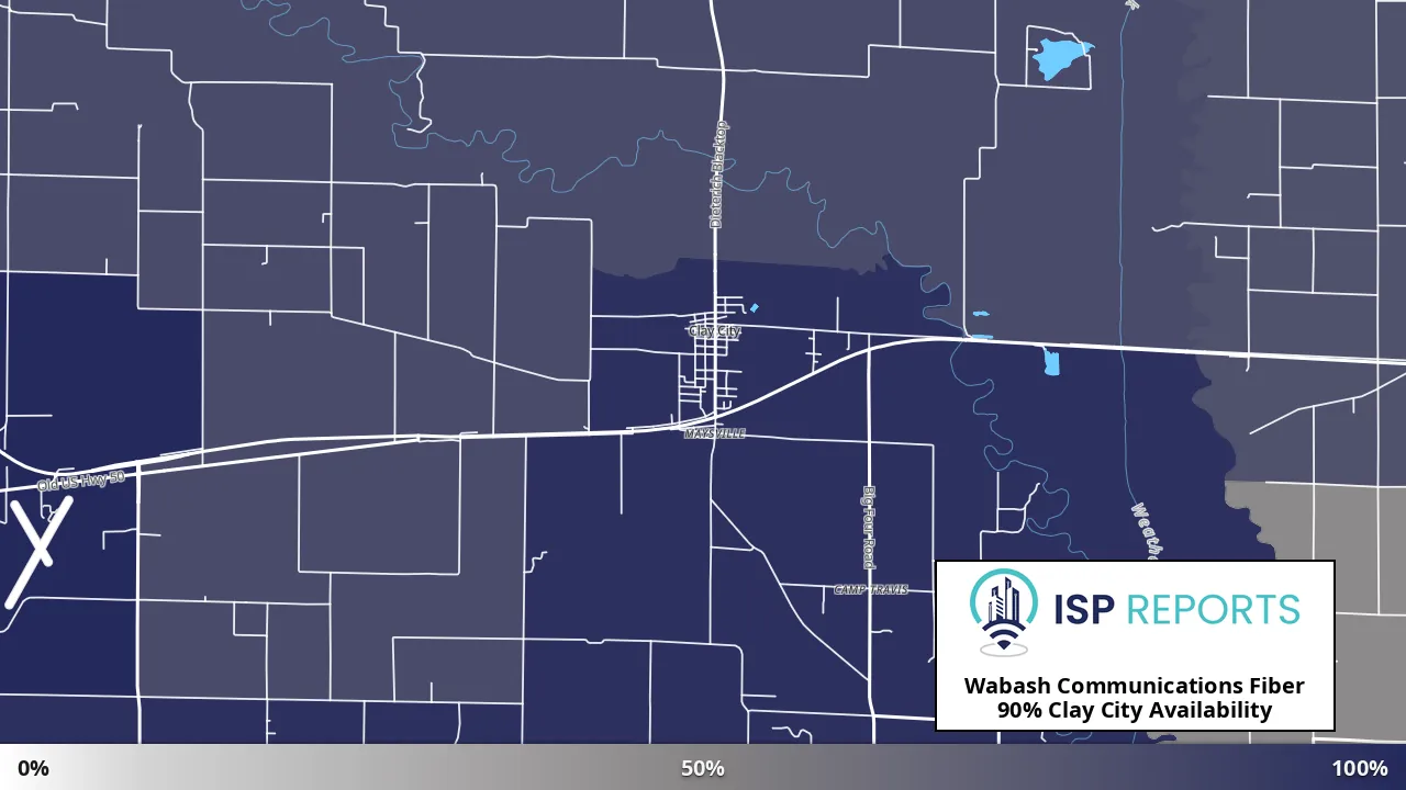 Clay City, IL map of internet availability