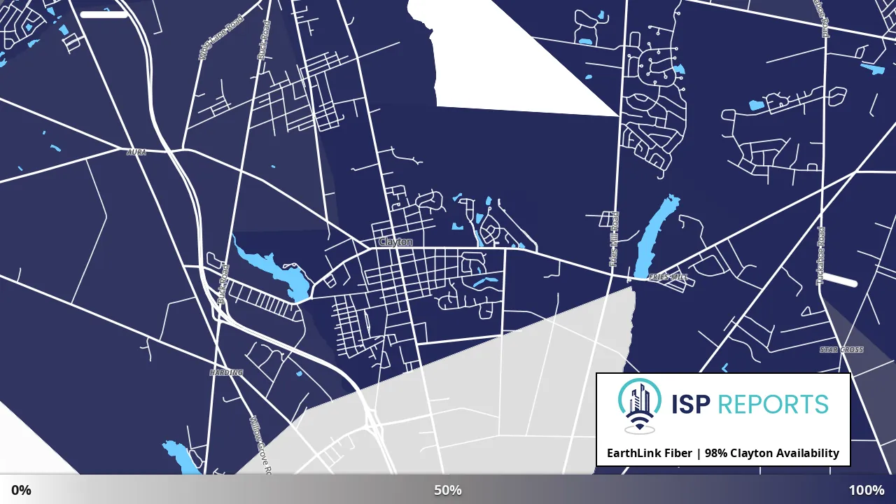Clayton, NJ map of internet availability
