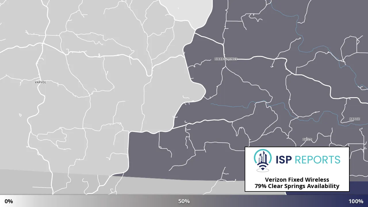 Clear Springs, MO map of internet availability