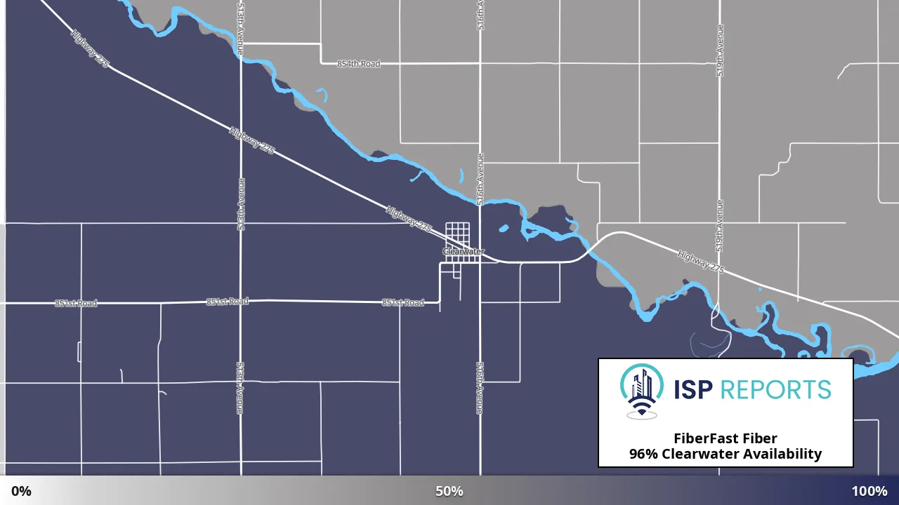 Clearwater, NE map of internet availability