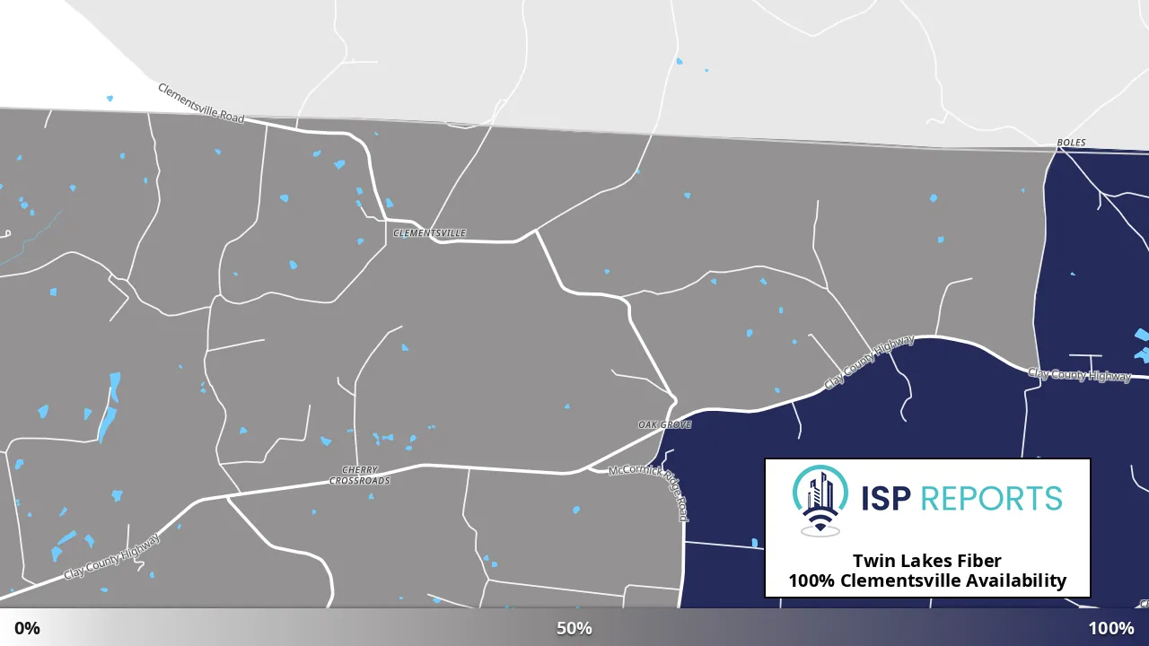 Clementsville, TN map of internet availability