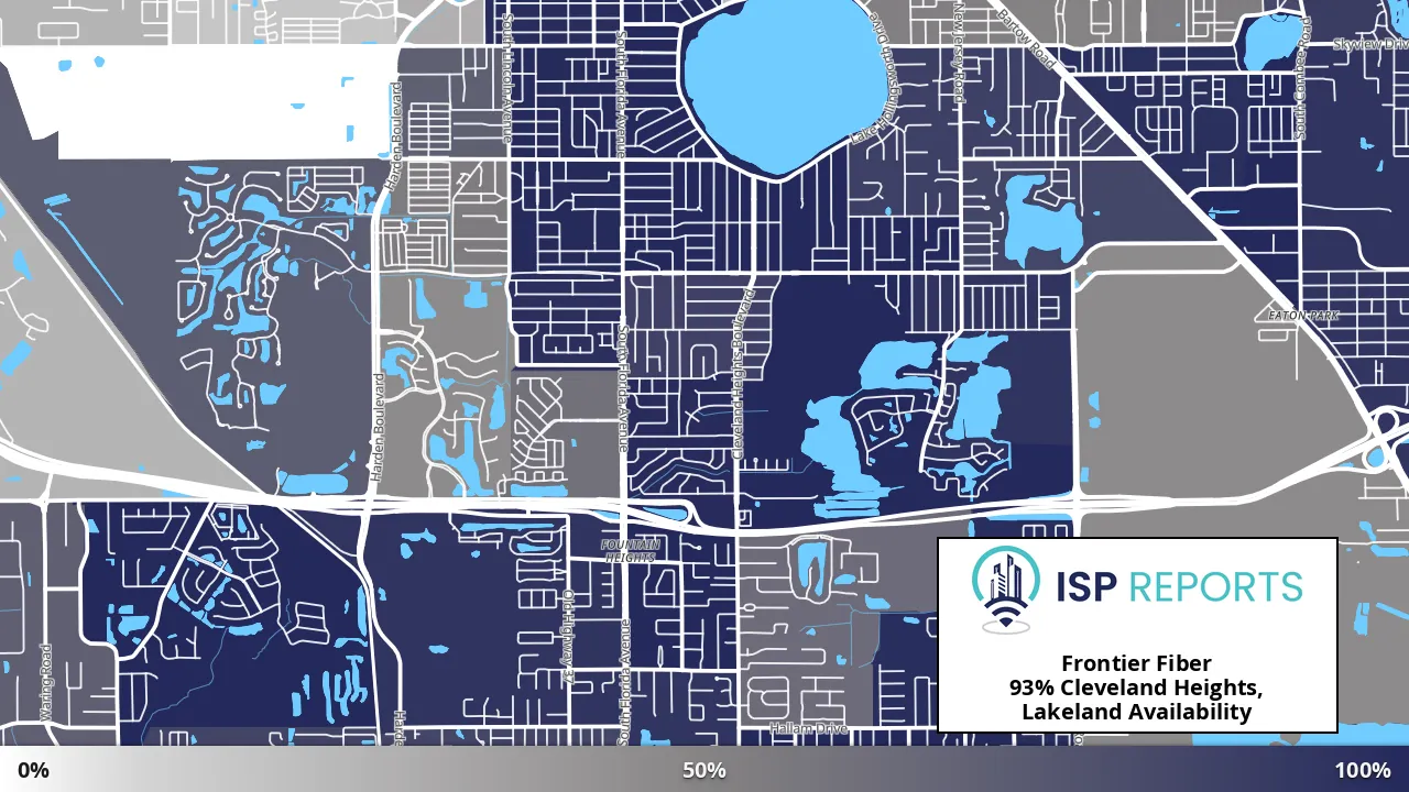 Cleveland Heights, Lakeland, FL map of internet availability
