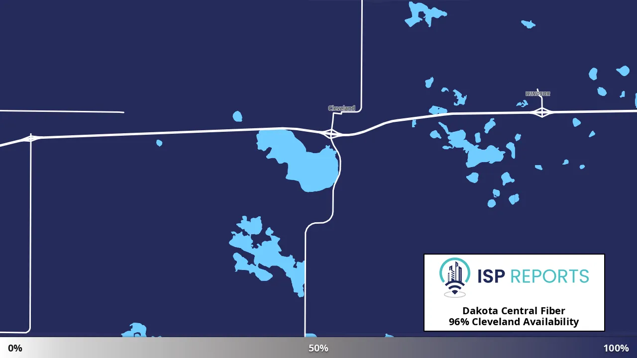 Cleveland, ND map of internet availability