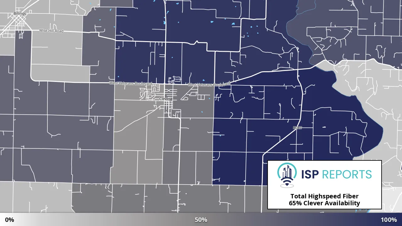 Clever, MO map of internet availability