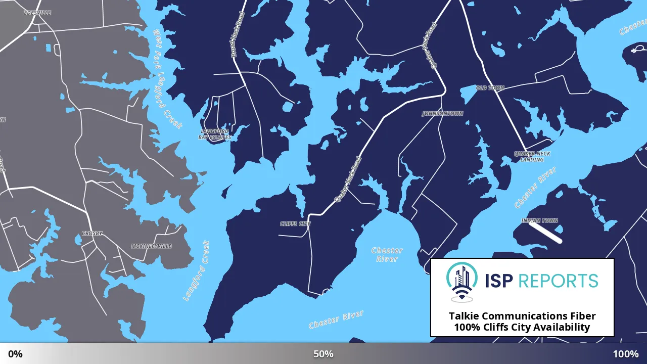 Cliffs City, MD map of internet availability