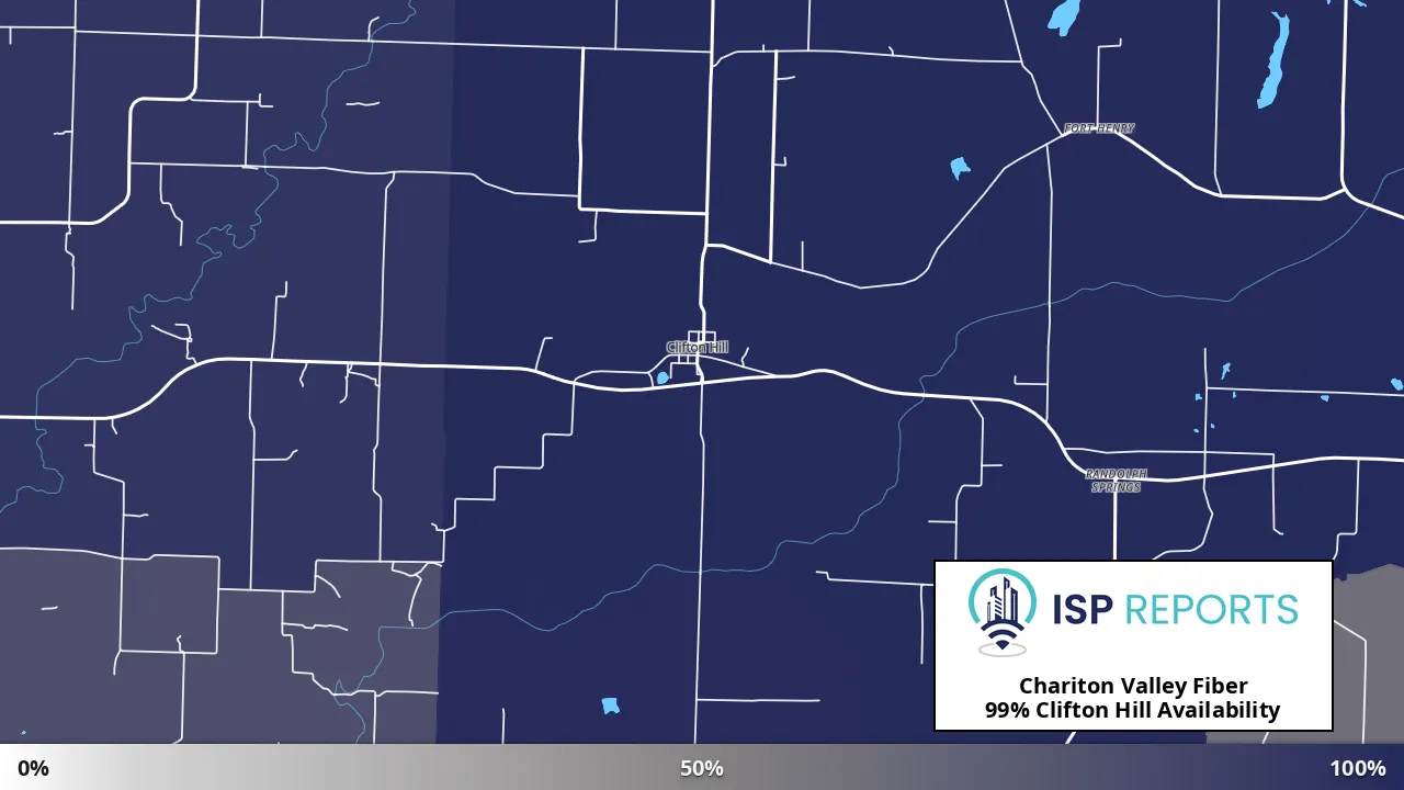 Clifton Hill, MO map of internet availability