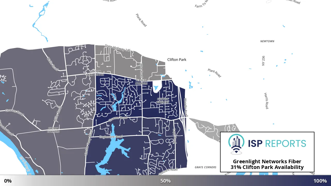 Clifton Park, NY map of internet availability