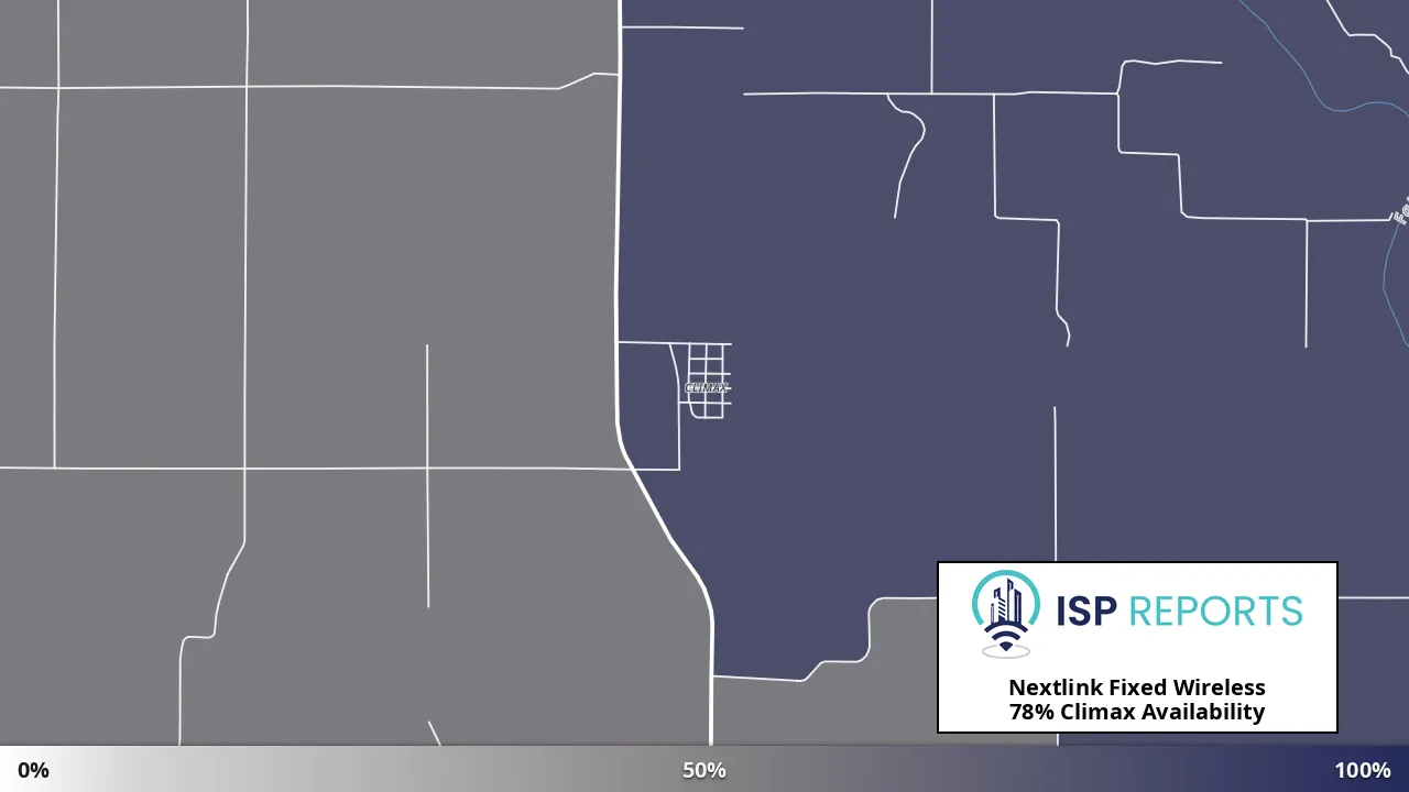 Climax, KS map of internet availability