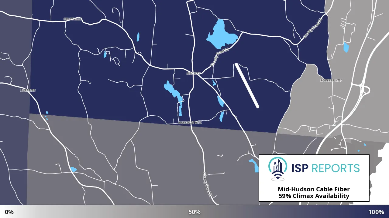Climax, NY map of internet availability