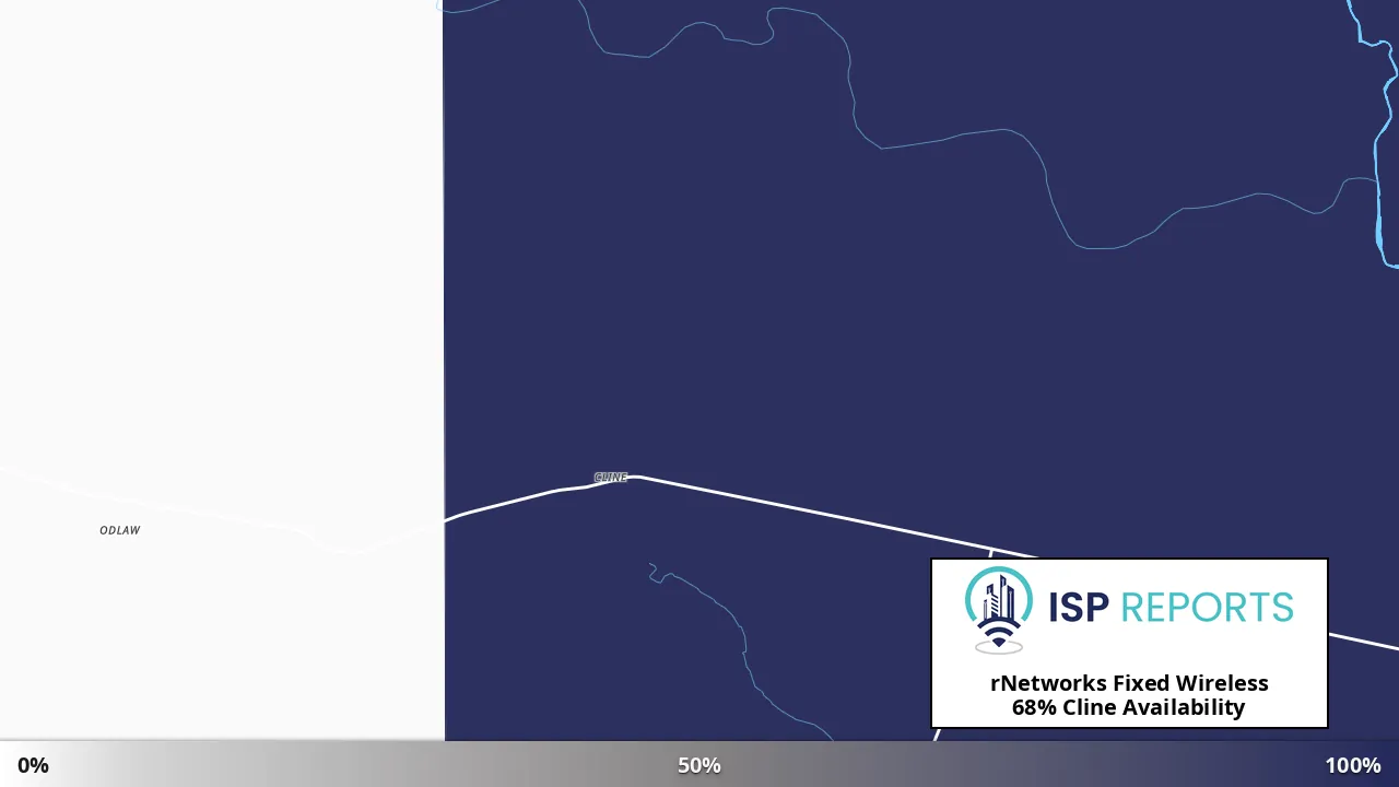 Cline, TX map of internet availability