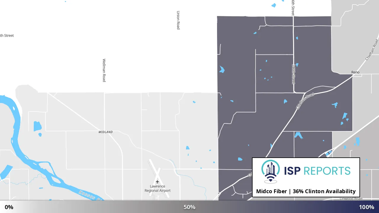 Clinton, KS map of internet availability