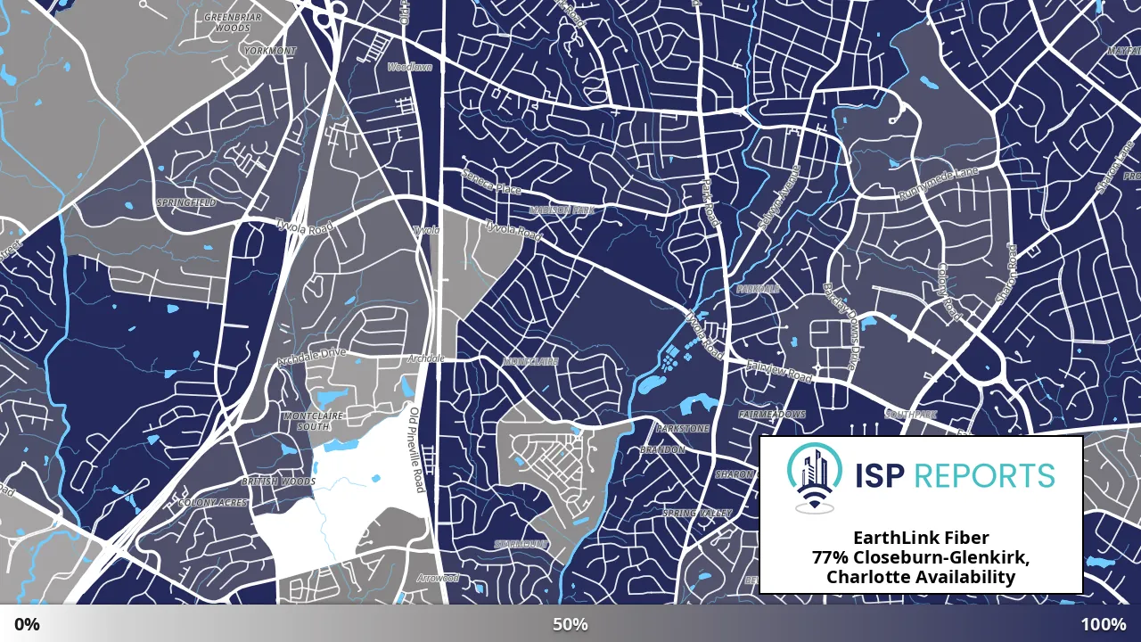 Closeburn-Glenkirk, Charlotte, NC map of internet availability
