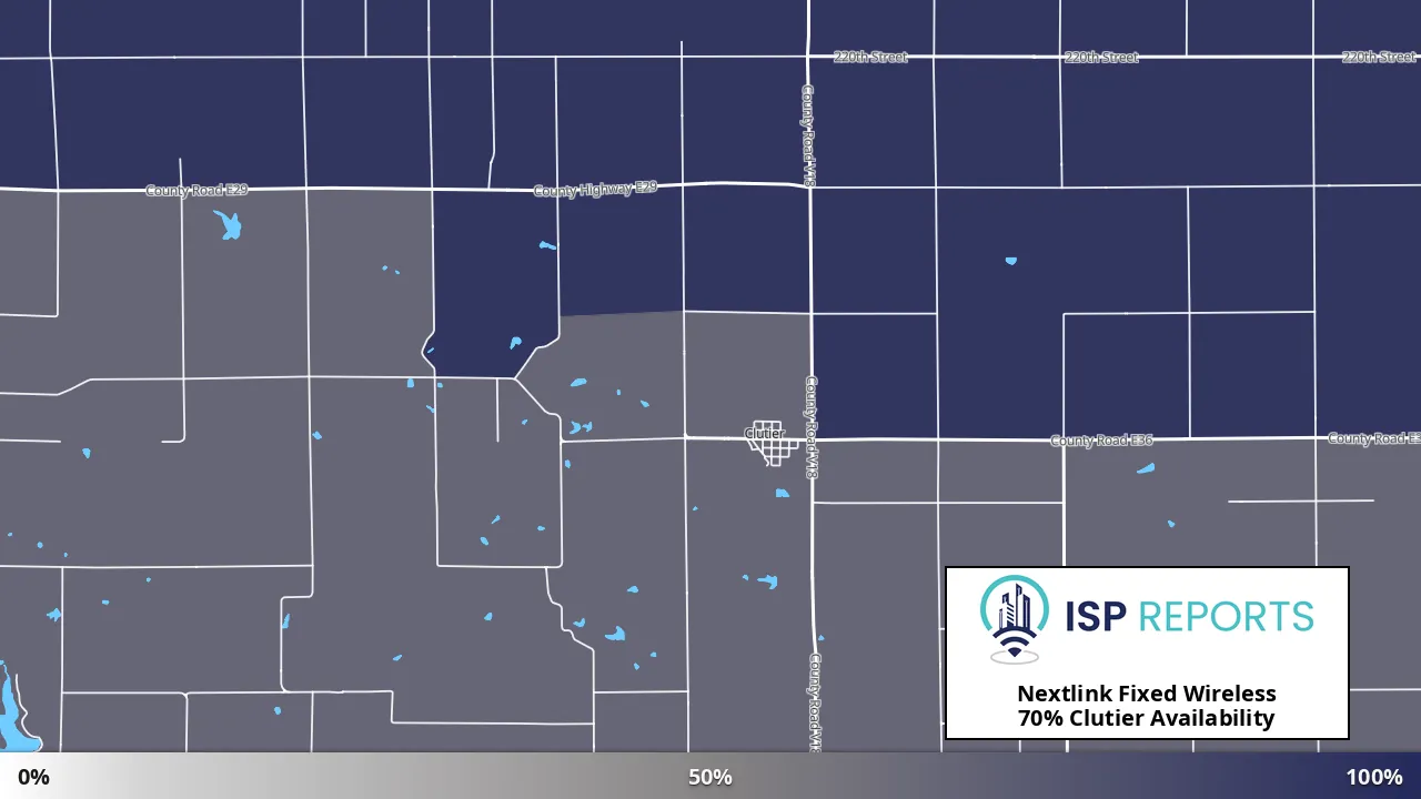 Clutier, IA map of internet availability