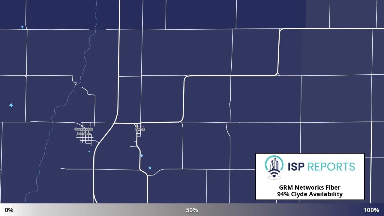 Clyde, MO map of internet availability