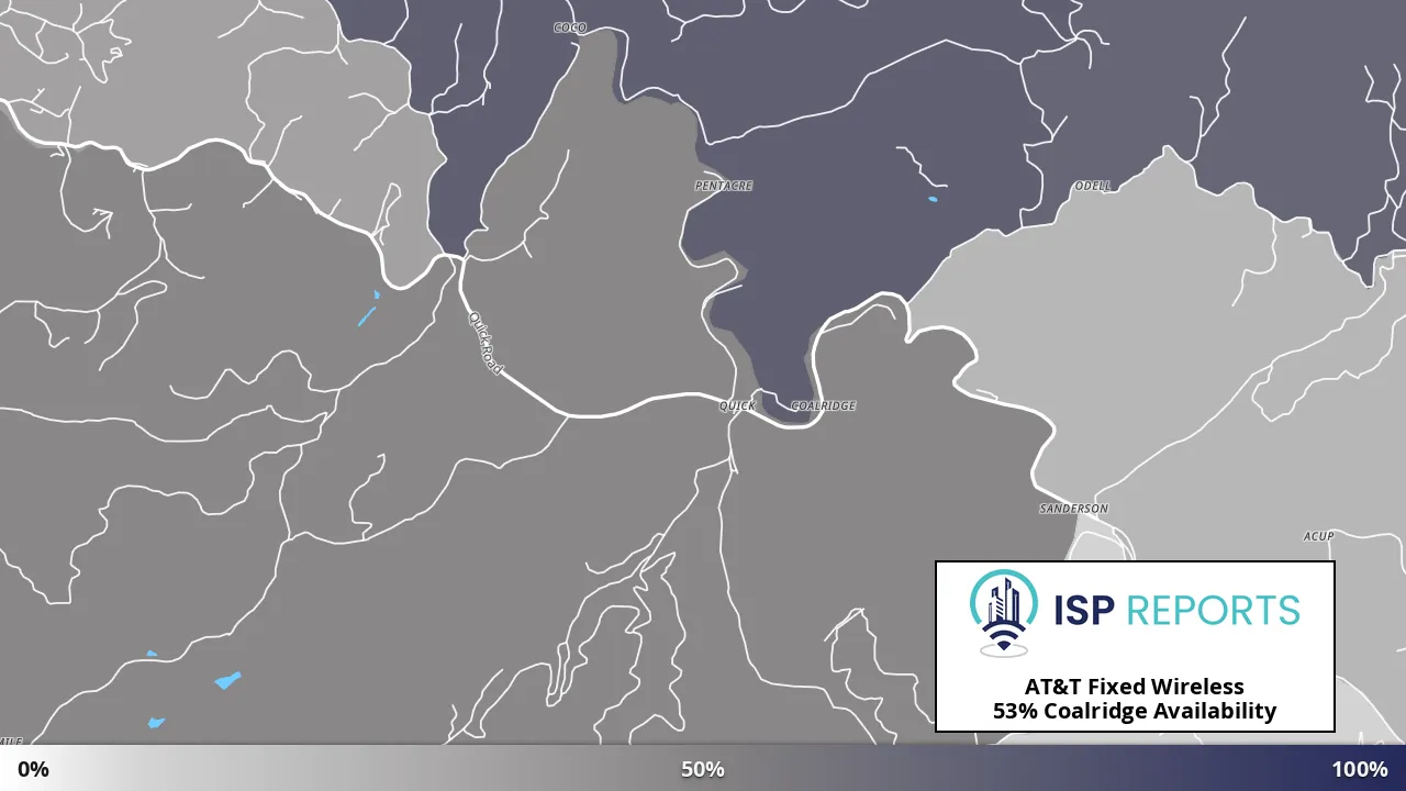 Coalridge, WV map of internet availability