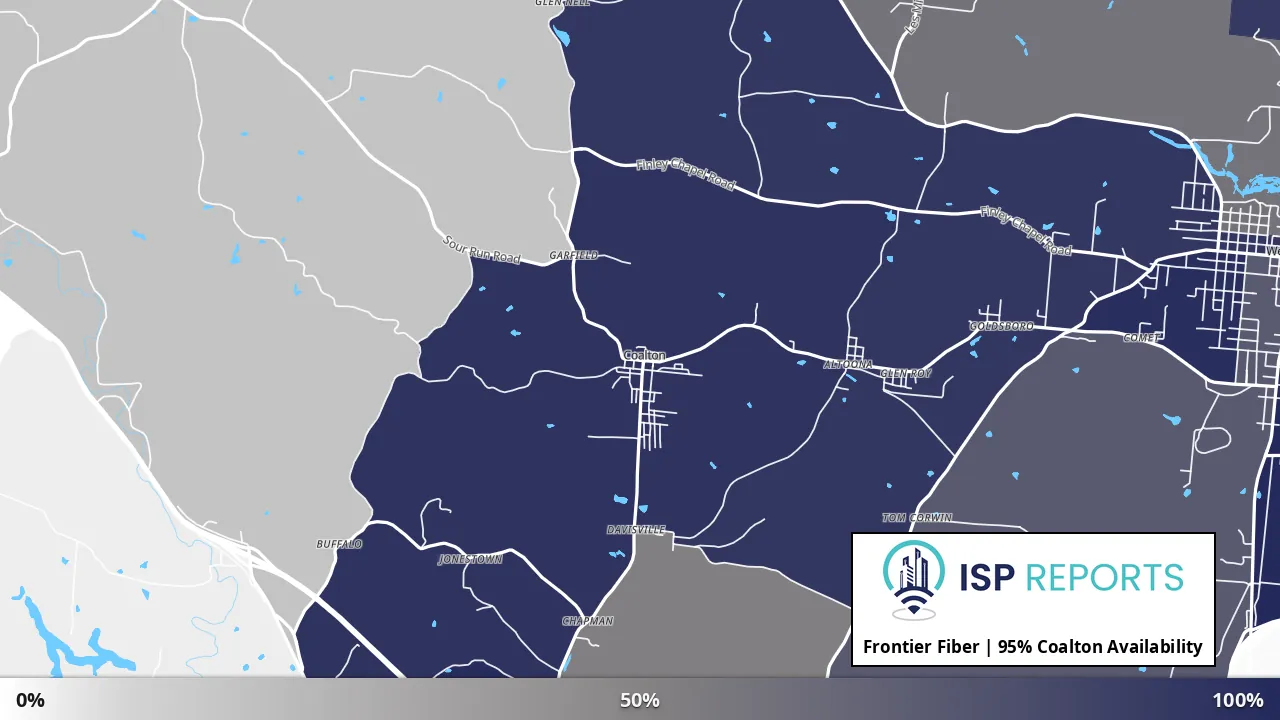 Coalton, OH map of internet availability