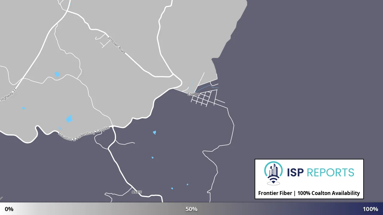Coalton, WV map of internet availability