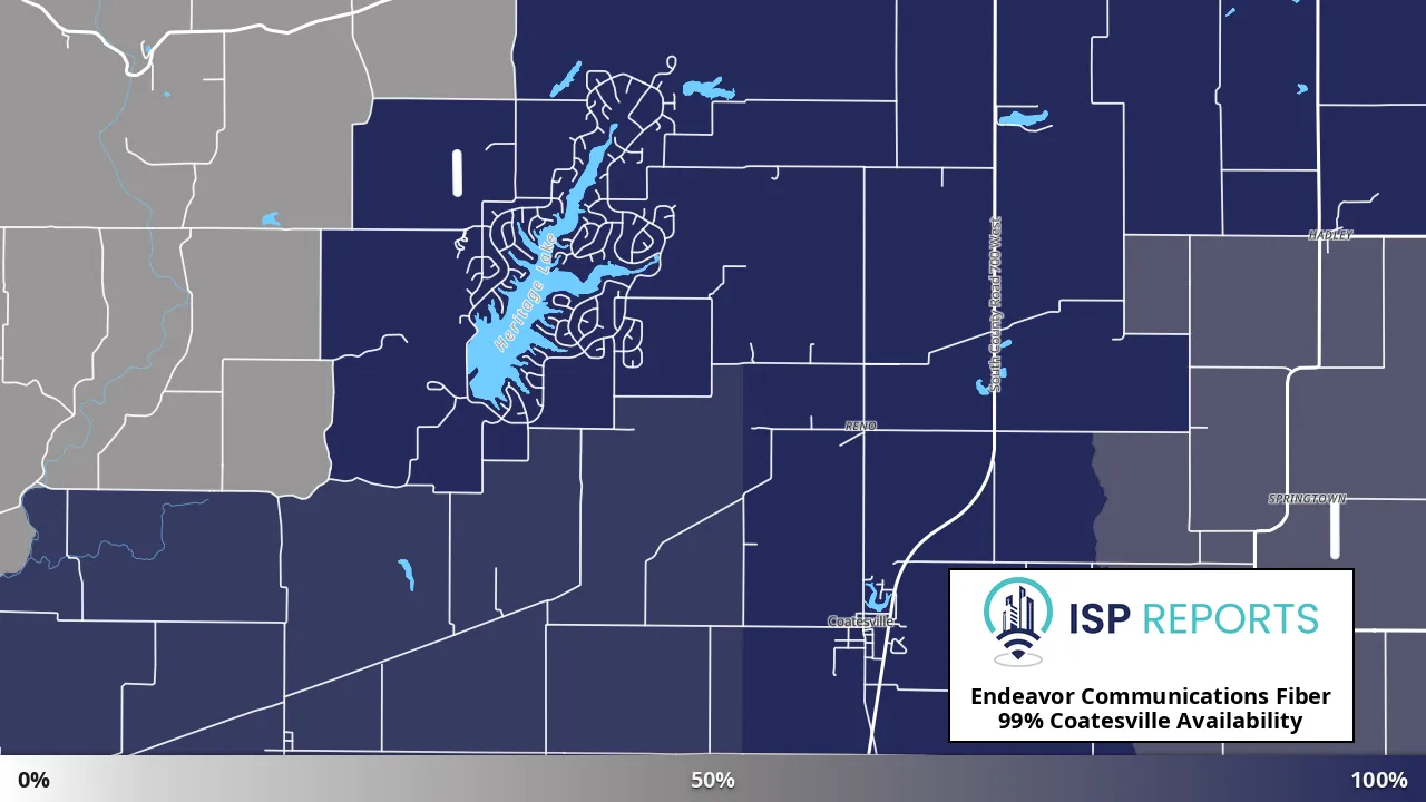 Coatesville, IN map of internet availability