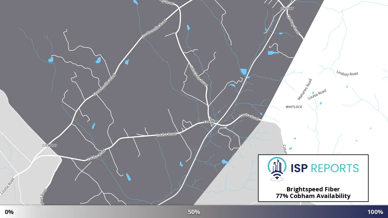 Cobham, VA map of internet availability