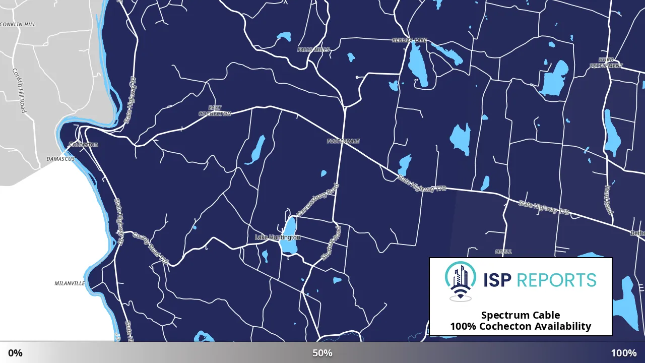 Cochecton, NY map of internet availability