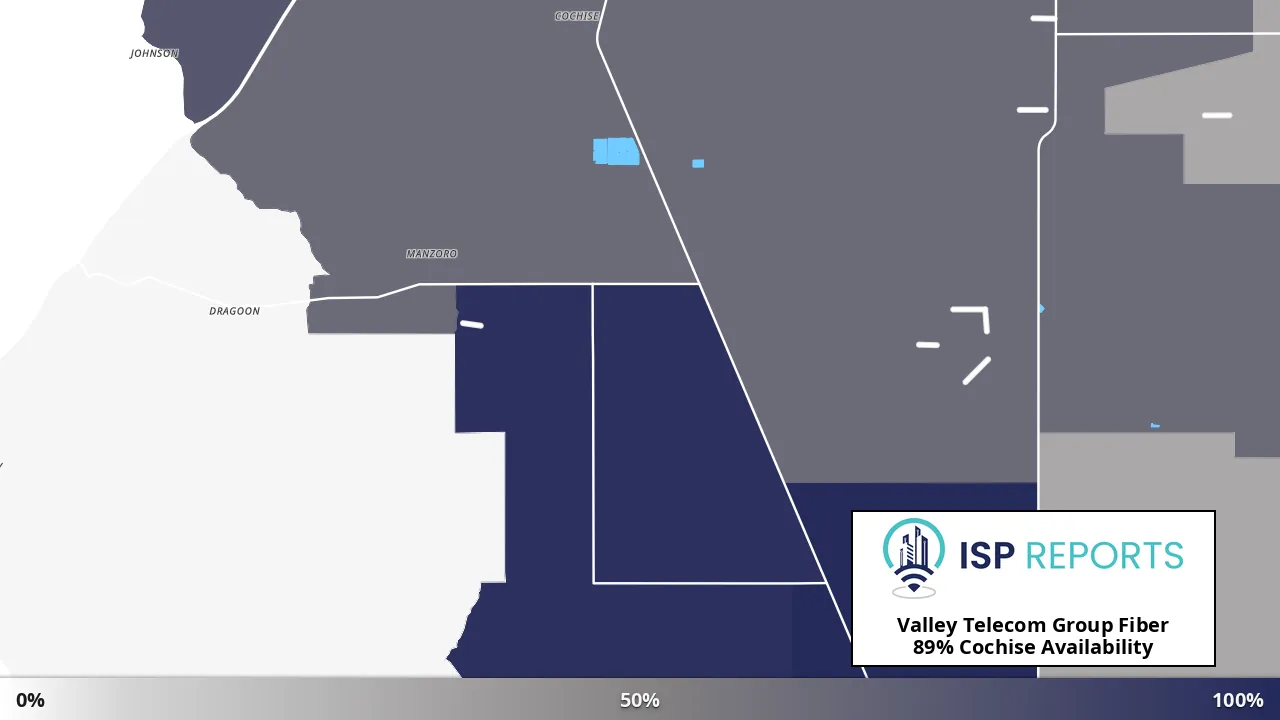Cochise, AZ map of internet availability